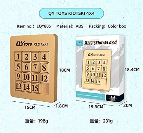 Cuberspeed Magnetized Klotski Puzzle, Slide Number Puzzle Brain Teasers Toy, 15 Klotski Puzzle