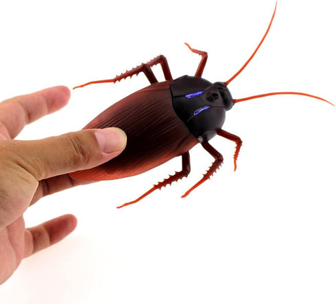 Tipmant RC Cockroach Remote Control Car, Realistic Big Insect Toy with Glowing Eyes for Kids