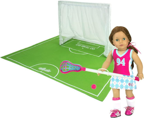 Sophia's 18" Doll Soccer Play Set with Goal Net, Sports Field, Soccer Ball, and Mesh Carrying Pouch - 3 pc.