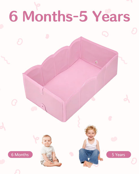 HAPPYER 6M-5Y, Foldable Portable Baby Bath Tub, Collapsible Bathtub for Infant, Babies & Toddlers Travel Shower Tub