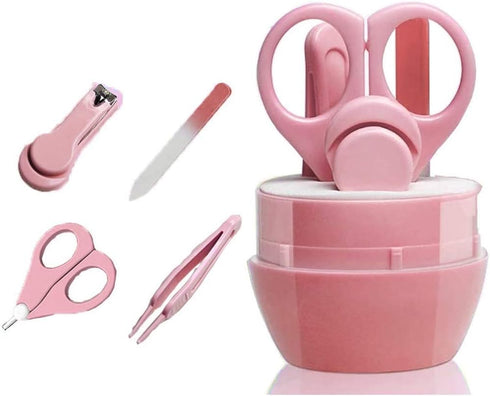Baby Manicure Set, 4-in-1 Baby Grooming Kit, Premium Stainless Steel, Baby Nail