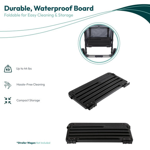 W2 WONDERFOLD Buddy Board Wagon Stroller Standing Board - Stand Up Attachment with Slip-Resistant Surface for Toddlers