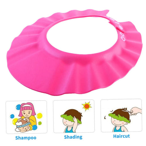 Eioflia 3PCS Baby Shower Cap, Baby Shampoo Cap Adjustable Shower Hat Soft Hair Washing Shield for Toddlers Kids
