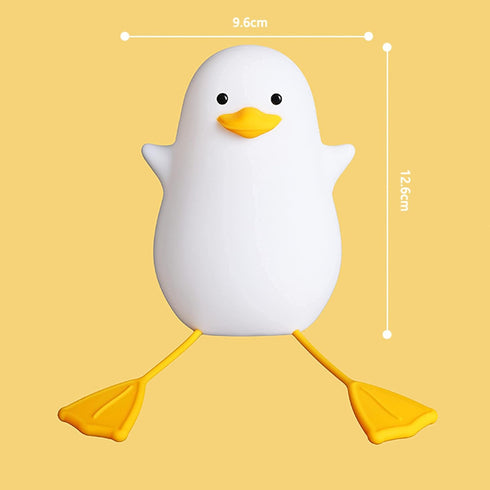 Attivolife Duck Night Light for Kids, Cute Silicone Lamp with Touch Control, Dimmable, USB Rechargeable LED Decor