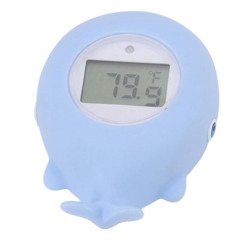 Hosioe Floating Toy Temperature Thermometer Whale Shape Baby Bath Tub Accurate Measurement Silent Alarm