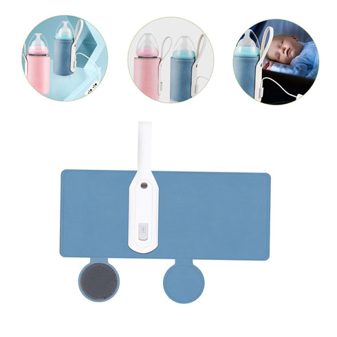 MAJORMENCH Portable USB Milk Bottle Warmer Sleeve with Intelligent Temperature Control and Timer Thermally Insulated