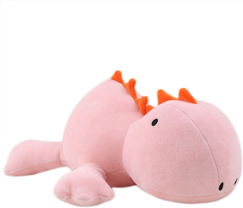 24" 3.5lbs, Weighted Dinosaur Plush Throw Pillowd Pink Dinosaur Weighted Stuffed Animal, Cuddle Plushies for Kids