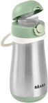 BEABA Kids Stainless Steel Insulated Water Bottle, Kids Water Bottle, Toddler Thermos with Spill Proof Spout and Close