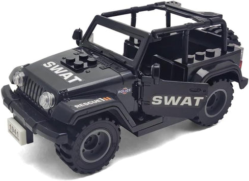 Toysvill SWAT Military Police Building Block Set for Kids | SUV + Soldiers Minifigures (22 PCS)