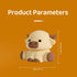 Lustrinex 3-Level Dimmable Cattle Night Light for Kids, Squishy Silicone Touch Control Cute Nightlight with Timer