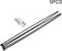 Fielect 5-Piece Set RC Antenna Tube - Black with Silver Mount & Cap