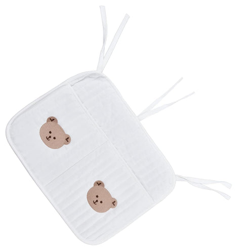 Multi Pocket Cotton Crib Organizer - Little Bear Large