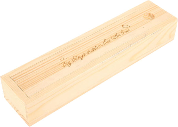 Homoyoyo Pregnancy Test Keepsake Box Lid Elegant Wooden Organizer for Women Announcement