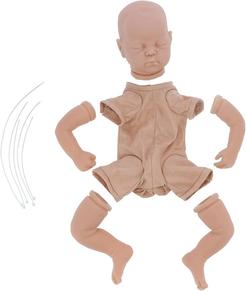 Reborn Doll Kit, 19 Inch Simulation Baby Dolls Accessories, Unpainted Baby Doll Mold with Limbs, Head, Body