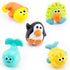 Sassy Bathtime Pals Squirt and Float Toys 9+ Months Set of 5
