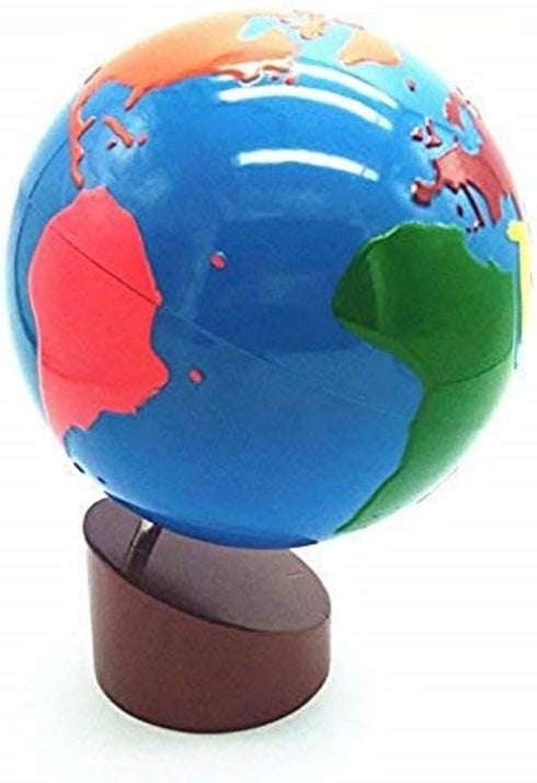 Baby Earth Globe Toys, Montessori Plastic and Wood Material for Early Learning Teaching Aids