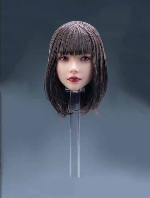 1/6 Scale Female Head Sculpt, Beauty Girl Planted Hair Carving for 12inch PH TBL JO Action Figure Body Collection
