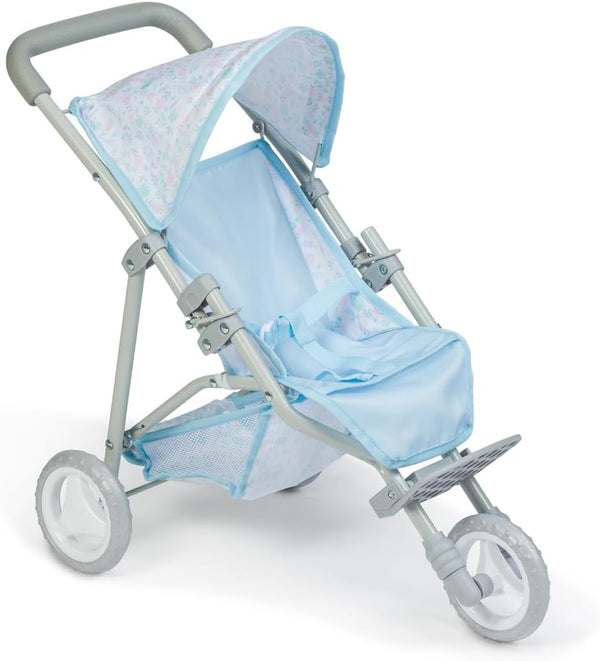 JC Toys | Berenguer Boutique |3 Wheeled Folding Doll Jogger Stroller |