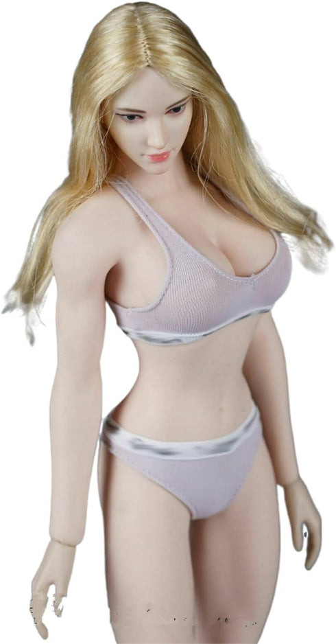 1/6 Scale Female Clothes, Pink Bras Underwear for 12inch PH TBL JO Seamless Action Figure Body (B)