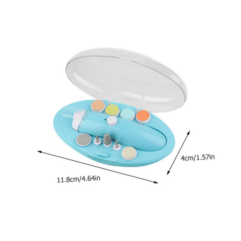 Trimmer 9-in-1 Set Baby Electric Nail Manicure Kit Nail File Led Light Waterproof Design for Baby Adults