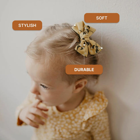 Parker Baby Girl Bows Clips, Assorted 10 Pack of Hair Accessories for Girls, "The Anne Set"