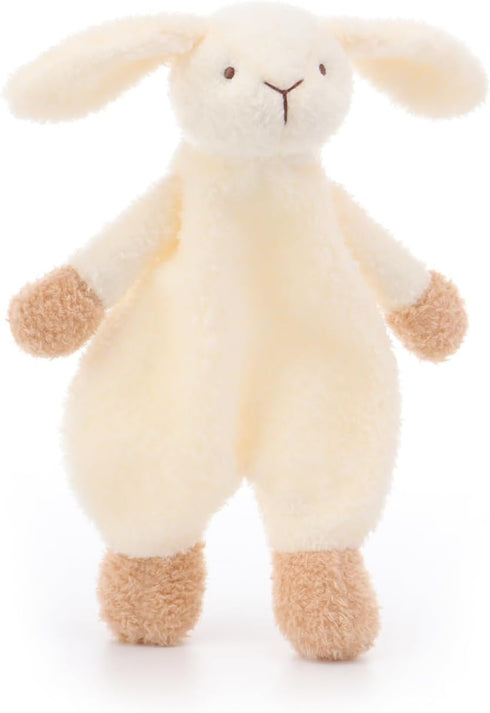 Apricot Lamb Stuffed Animals Security Blanket, White Bunny Rabbit Character, Luxury Snuggler Plush, 10 Inches