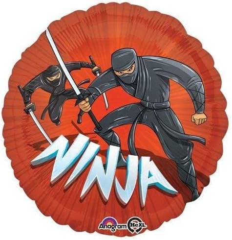 Ninja Birthday Party Supplies - Happy Kickin 6th Birthday Balloon Bouquet Decorations