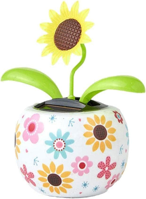 Sunflower Solar Dancing Flower Toys, Solar Powered Swinging Animated Dancer for Car Decoration and Funny Ornaments.