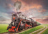 Educa 2,000 (18503) Genuine Puzzles, Pieces, Steam Locomotive