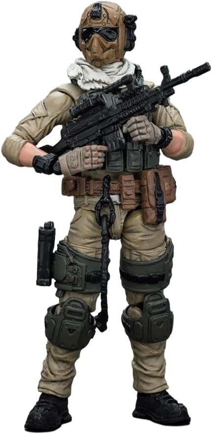 JOYTOY 1/18 Action Figures U.S. Army Delta Assault Squad Machine Gunner Collection Models