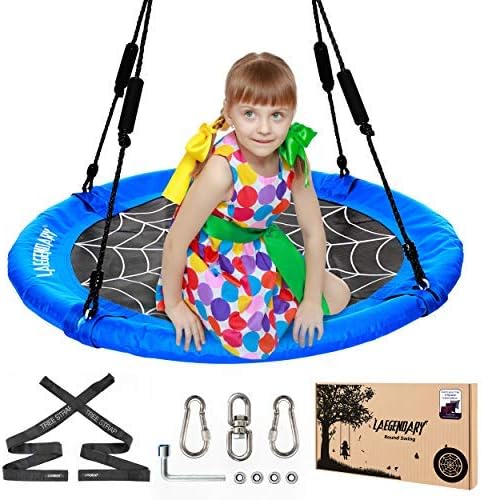LAEGENDARY Saucer Swing for Kids and Adults - 40 Inch Round Outdoor Tree Swing