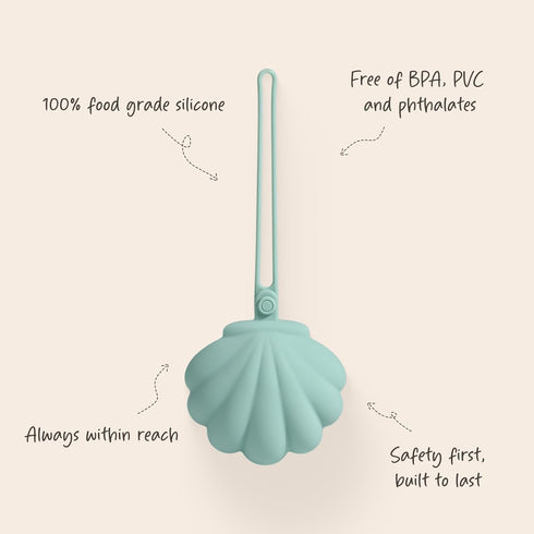 Sage Silicone Pacifier Holder Case for Newborns - Safe & Convenient