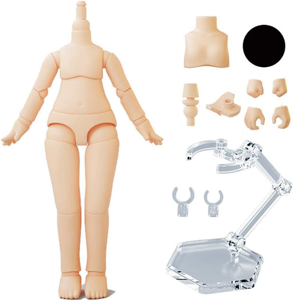 1/12 Scale BJD Doll Body, 9.6cm/11cm YMY2 Replacement Body Doll Accessories (Normal White, 11cm)