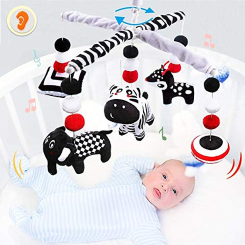 teytoy My First Baby Crib Mobile, Black and White Baby Mobile for Crib, High Contrast Mobile Toy for Newborn Infants