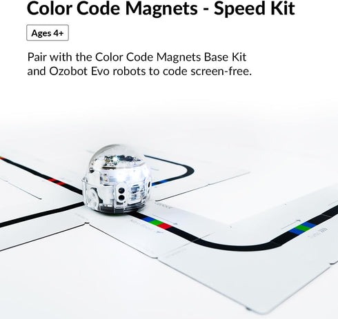 Color Code Magnets Speed Kit: Interactive Coding Learning Tool for Kids Ages 3+, Enhances Logic & Problem-Solving Skills, 18 Tiles, Evo & Color Codes Magnets Base Kit Required Not Included