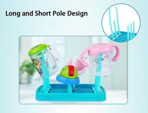 JDYYICZ Fashion Space Saving Baby Bottle Folding Drying Rack Portable Bottle Dryer for Nipples, Breast Pump Parts, Baby