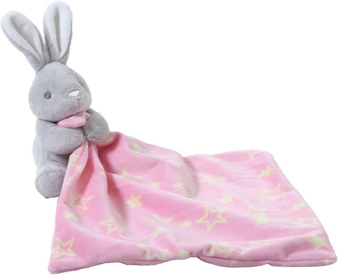 CREVENT Cozy Plush Baby Security Blanket Loveys for Baby Girls, Animal Face, Baby Shower Gifts for Newborns