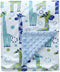 CREVENT Minky Baby Blanket for Boys, Soft Plush Receiving for Newborns -