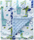 CREVENT Minky Baby Blanket for Boys, Soft Plush Receiving for Newborns -