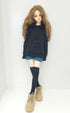 30CM / 45CM / 60CM Doll Clothes, 1/3 1/4 1/6 BJD Doll Accessories Fashion Hoodie (1/6, Black)