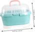 Kisangel Bottle Storage Box with Drain Shelf Durable Organizer for Bottles Pacifiers Tableware Ergonomic Handle for Boy