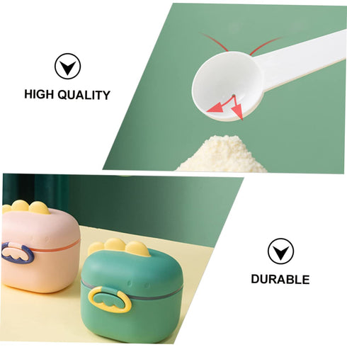VICASKY Large Capacity Dinosaur Baby Milk Powder Dispenser Airtight Seal Travel-Friendly Holder Waterproof Baby Food