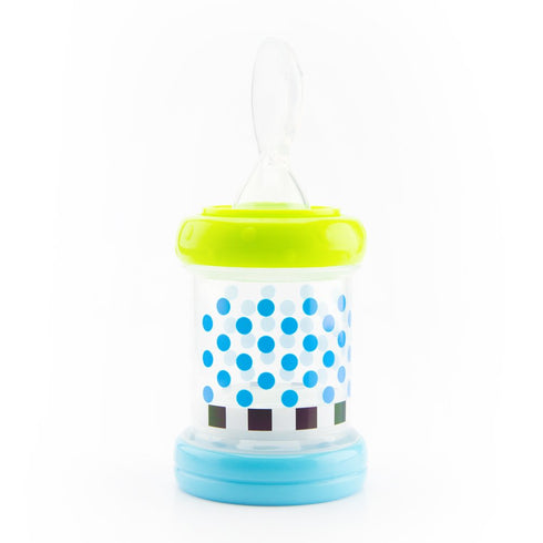 4+ Set 2- 4oz 100% (30182) Sassy Baby Food Nurser Months of Silicone Nipple and Spoon BPA-Free