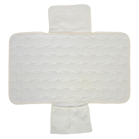 SHOWERORO Portable Foldable Changing Pad Waterproof Cotton Diaper Mat Travel Reusable Washable