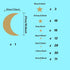 Moon and Stars Wall Decal Vinyl Sticker, Removable Kids Art for Baby Room Decoration, Good Night Nursery Decor (Golden)