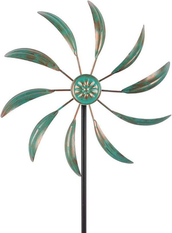 Outdoor Metal Wind Spinners, Garden Pinwheels Waterproof Sculptures, Small Windmills for Yard Decor
