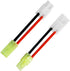 1Paris Adapter Compatible with Large Tamiya Style Plug to Mini Tamiya Plug Adapter 16AWG Female Male Cable Wire for Airsoft