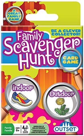 Outset Media Family Scavenger Hunt Card Game, Travel Friendly Indoor and Outdoor, Ages 6+