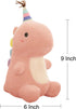 Stuffed Animal Plush Toys, Cute Dinosaur Toy, Soft Dino Plushies for Kids - Plush Doll Gifts (Pink, 9 Inch)