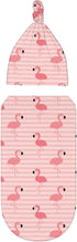 Nezweld Set, Flamingo Newborn Swaddle Blanket for baby,Unisex Baby Stuff,Soft for Boys Girls, with Beanie hat Baby